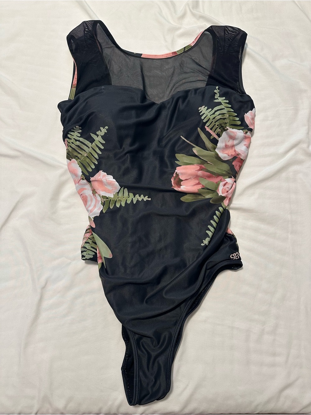 Albion Fit Maria One Piece Swimsuit Women’s XL Carolina Black Floral